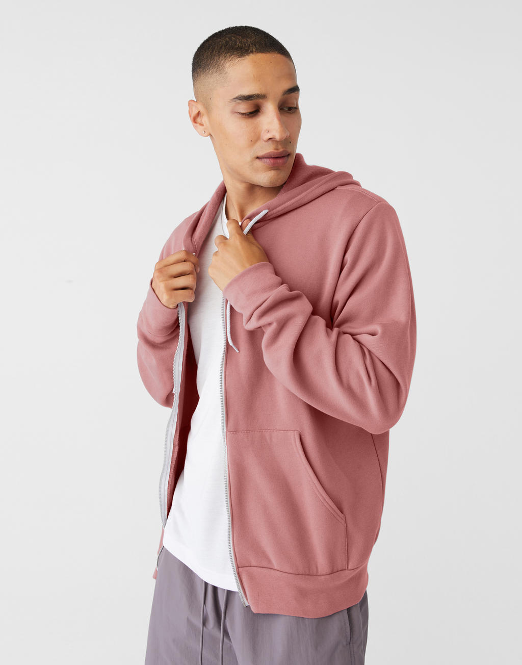 Bella Canvas Unisex Poly Cotton Full Zip Hoodie 3739 drucken